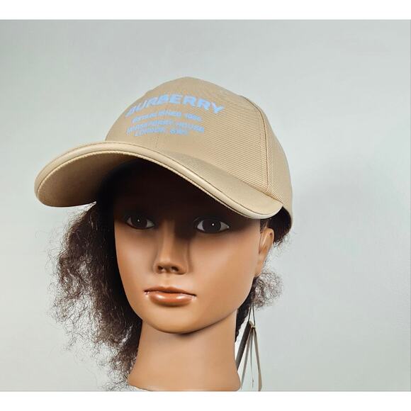 $400 Burberry Men\'s/Women\'s Soft Fawn Tan‎ Cotton Baseball Cap Size M Adjustable main image 7